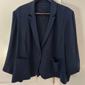 Universal Standard Deep Blue Meg Blazer 3/4 Sleeves